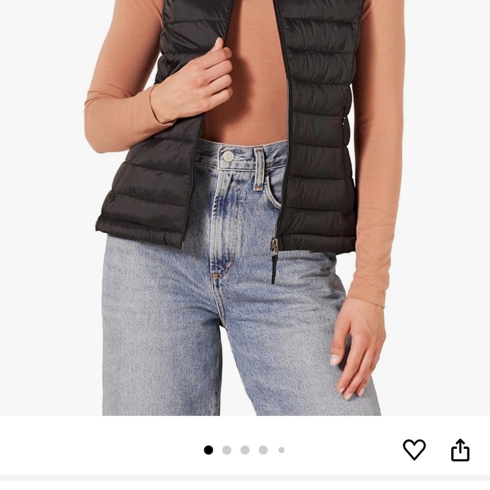 Amazon Essentials Black Quilted Vest